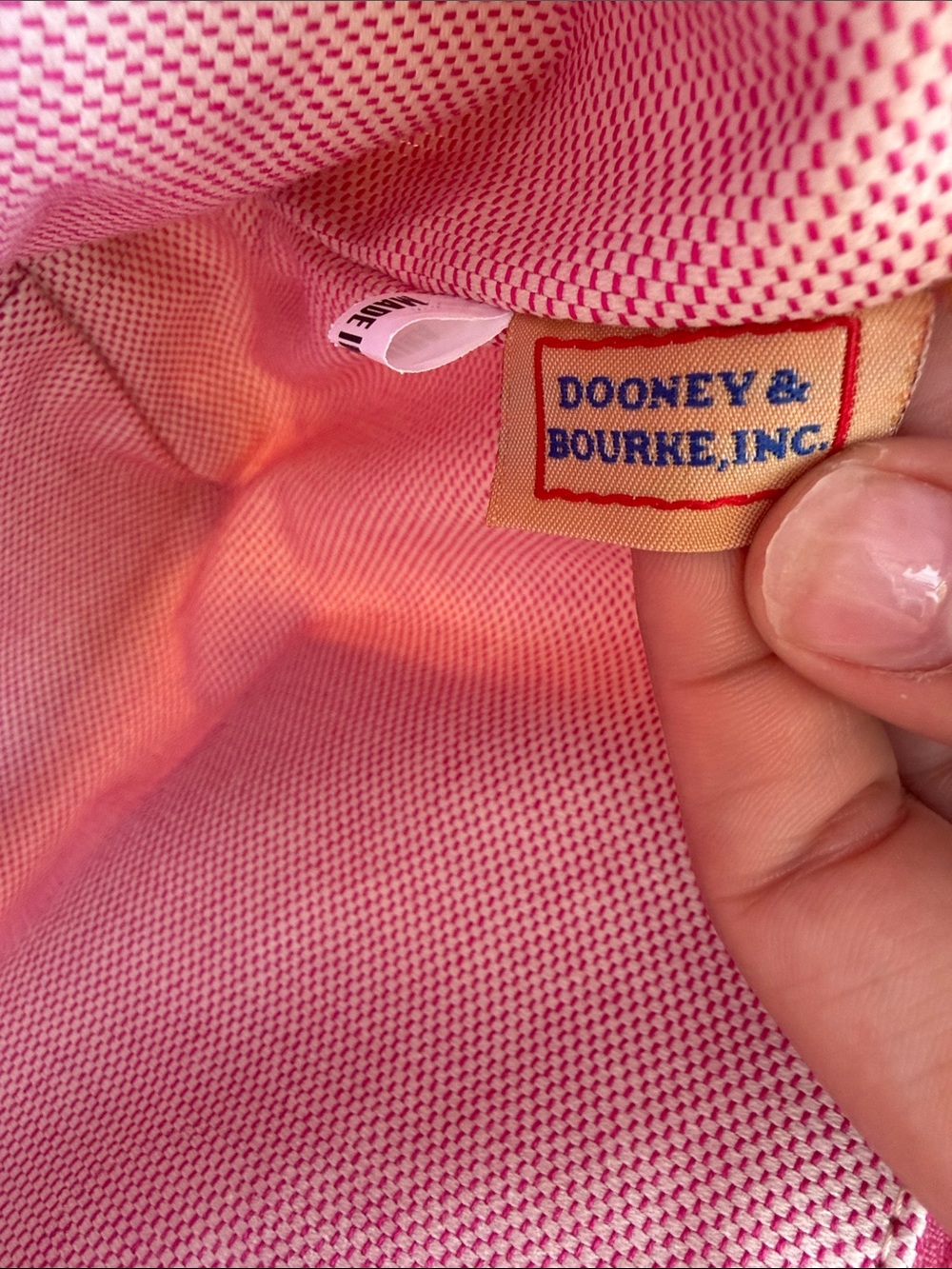 Dooney & Bourke Purple Floral Canvas Tote with Tan Leather Trim - Picture 8 of 12